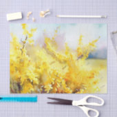Gebiet Blume-Forsythia (A) Aquarellfarben Seidenpapier (Handwerk)