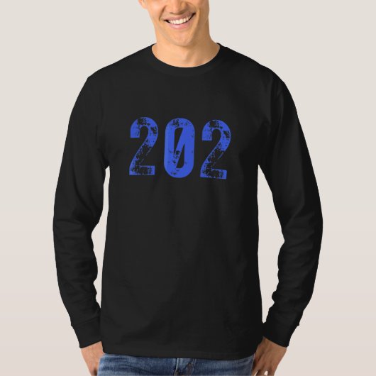 Gebiet Code 202 für den Bezirk Washington DC von C T-Shirt (Vorderseite)