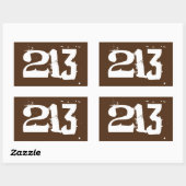 Gebiet Code 213 (Los Angeles) Rechteckiger Aufkleber (Blatt)