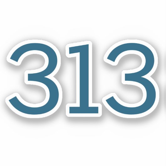 Gebiet Code 313 (Detroit) Aufkleber (Vorderseite)