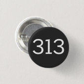 Gebiet Code 313 (Detroit) Button (Vorne & Hinten)
