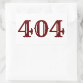 Gebiet-Code 404 (Atlanta, GA) Rechteckiger Aufkleber (Tasche)