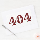 Gebiet-Code 404 (Atlanta, GA) Rechteckiger Aufkleber (Umschlag)