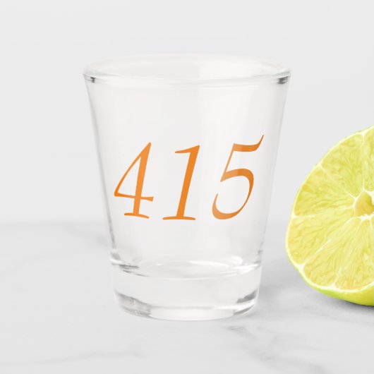 Gebiet Code 415 (San Francisco) Schnapsglas (Vorderseite)