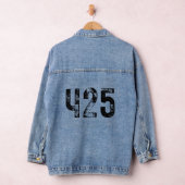 Gebiet Code 425 für Seattle Washington Wa 425 2 Jeansjacke (Hangar)
