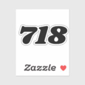 Gebiet Code 718 (New York City) Aufkleber (Blatt)