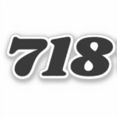 Gebiet Code 718 (New York City) Aufkleber (Vorderseite)