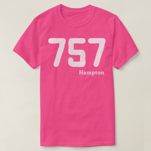Gebiet Code 757 Hampton Virginia T-Shirt (Design vorne)