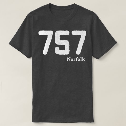 Gebiet Code 757 Norfolk Virginia T-Shirt (Design vorne)