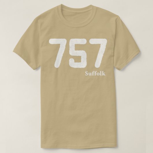 Gebiet Code 757 Suffolk Virginia T-Shirt (Design vorne)
