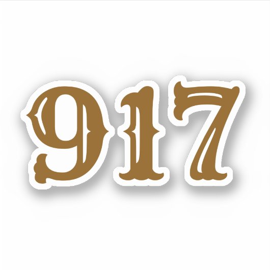 Gebiet Code 917 (New York City) Aufkleber (Vorderseite)