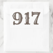 Gebiet Code 917 (New York City) Rechteckiger Aufkleber (Tasche)