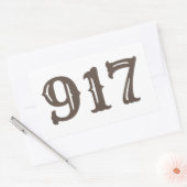 Gebiet Code 917 (New York City) Rechteckiger Aufkleber (Umschlag)