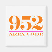 Gebiet Code 952 Magnet (Vorne)