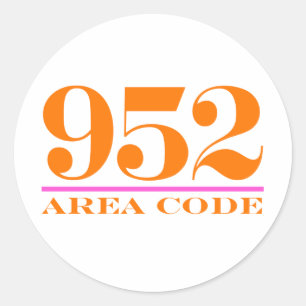 Gebiet Code 952 Runder Aufkleber