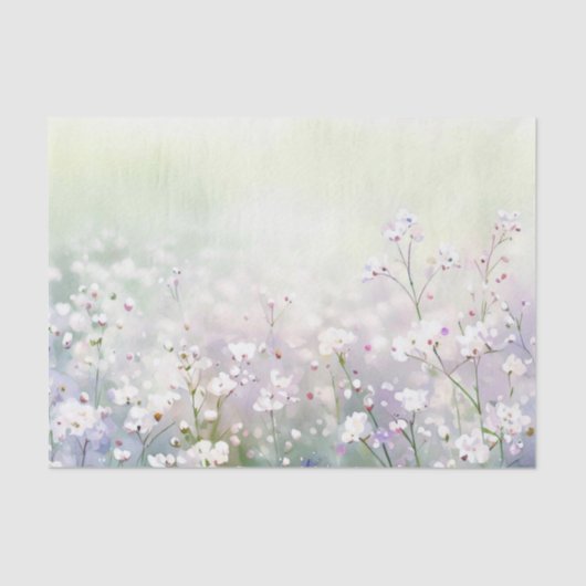 Gebiet der Blume - Gypsophila (D) Aquarell Seidenpapier (Vorderseite)