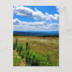 Gebiet der Blume und Berge Postkarte
