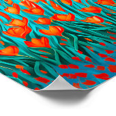 Gebiet der Orangentulpen Poster (Ecke)