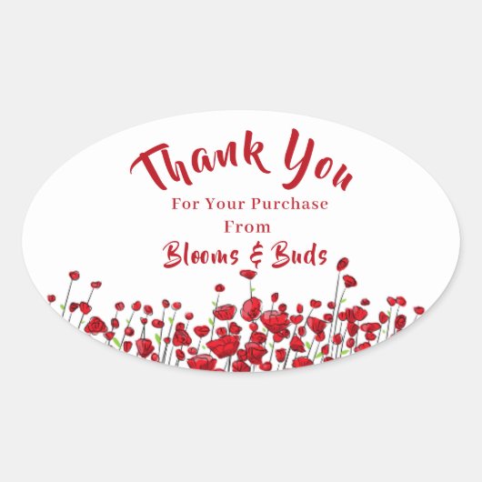 Gebiet der roten Pflücken Ovaler Aufkleber (Vorderseite)