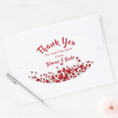 Gebiet der roten Pflücken Ovaler Aufkleber (Umschlag)