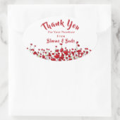 Gebiet der roten Pflücken Ovaler Aufkleber (Tasche)