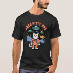 Gebiet Kitty Eins Lustige Niedliche Außerirdische  T-Shirt