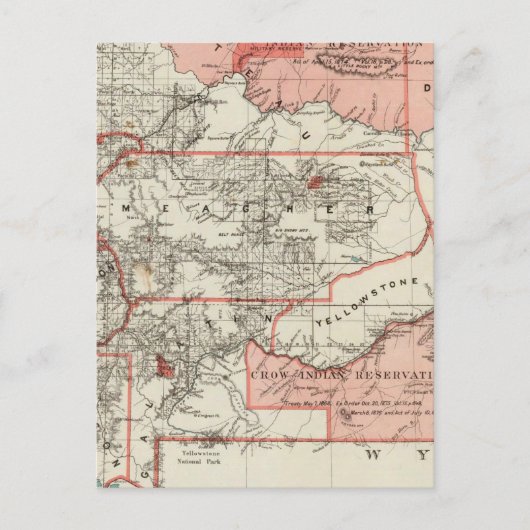 Gebiet Montana Postkarte (Vorderseite)