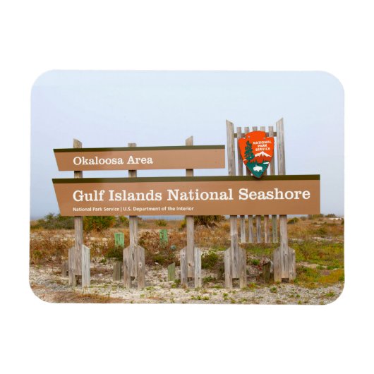 Gebiet Okaloosa, Golf Islands National Seashore, F Magnet (Horizontal)