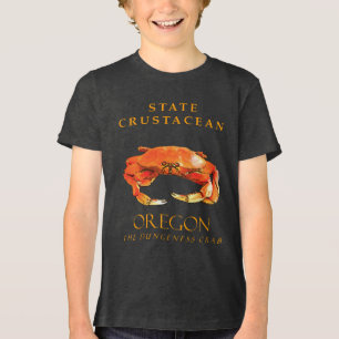 Gebiet Oregon Crustacean The Dungeness Crab Tri-Blend Shirt