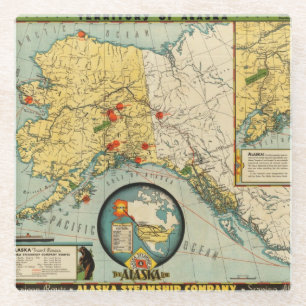 Gebiet von Alaska Glasuntersetzer