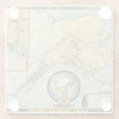 Gebiet von Alaska Glasuntersetzer (Rückseite)