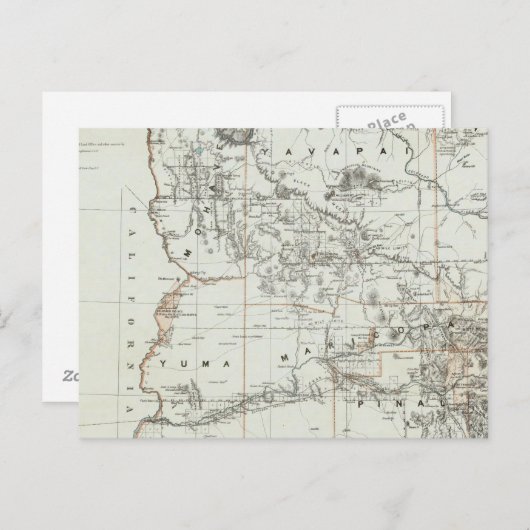 Gebiet von Arizona Postkarte (Vorne/Hinten)