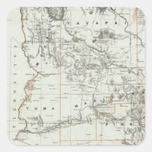Gebiet von Arizona Quadratischer Aufkleber
