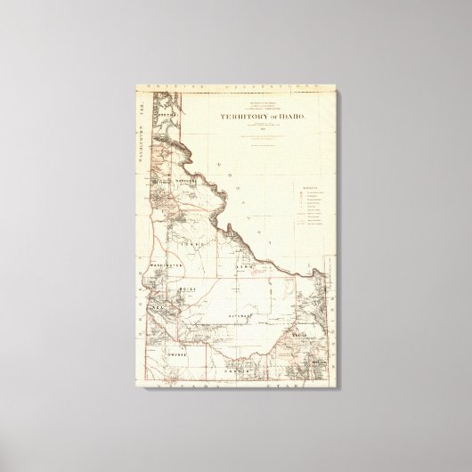 Gebiet von Idaho Leinwanddruck (Vorderseite)