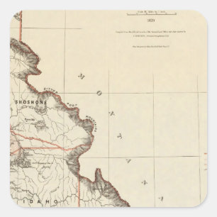Gebiet von Idaho Quadratischer Aufkleber