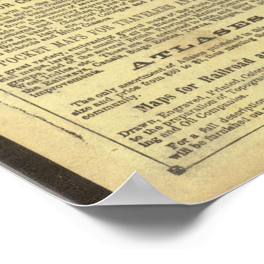 Gebiet von Montana Poster (Ecke)