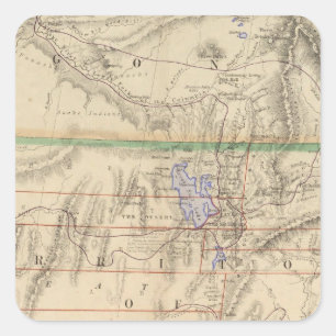 Gebiet von Utah Quadratischer Aufkleber