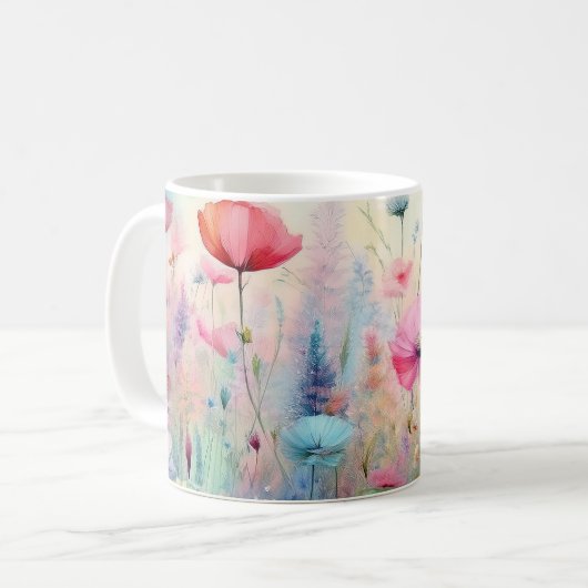 Gebiet wild lebender Blume Kaffeetasse (Vorderseite Links)