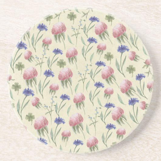 Gebiet wild lebender Blume Sandstein Untersetzer (Vorne)