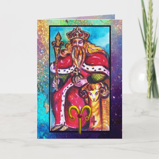 GEBIETE, EMPEROR TAROT ASTROLOGIE ZODIAC GEBURTSTA KARTE (Vorderseite)