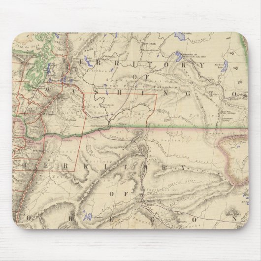 Gebiete in Washington und Oregon Mousepad (Vorne)