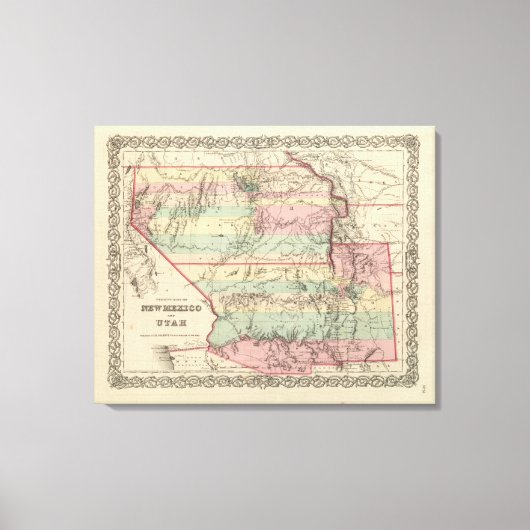 Gebiete von New Mexico und Utah Leinwanddruck (Vorderseite)