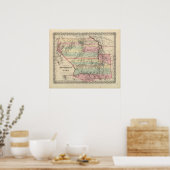 Gebiete von New Mexico und Utah Poster (Küche)
