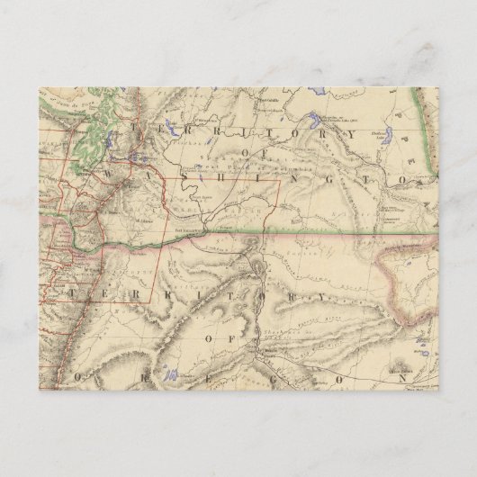 Gebiete Washington und Oregon Postkarte (Vorderseite)