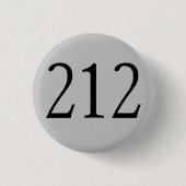 Gebietscode 212 (NY City) Button (Vorderseite)
