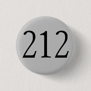 Gebietscode 212 (NY City) Button
