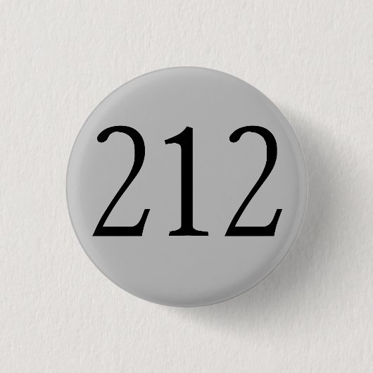 Gebietscode 212 (NY City) Button (Vorderseite)