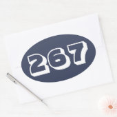 Gebietscode 267 (Philadelphia) Ovaler Aufkleber (Umschlag)