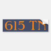 Gebietscode 615 (Nashville) Autoaufkleber (Vorne)