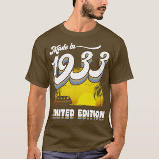 Gebildet 1933 90. Geburtstagsgeschenk 90 Jahre alt T-Shirt